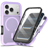 iPhone 18 Pro Max / 17 Pro Max EIDERWOOD 2-i-1 Matt Hybrid Plast Skal m. Skärmskyddsfilm - MagSafe Kompatibel - Lila