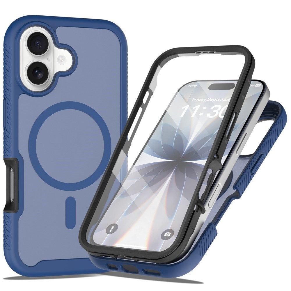iPhone 17 EIDERWOOD Matt Hybrid Skal med Skärmskyddsram - Blå