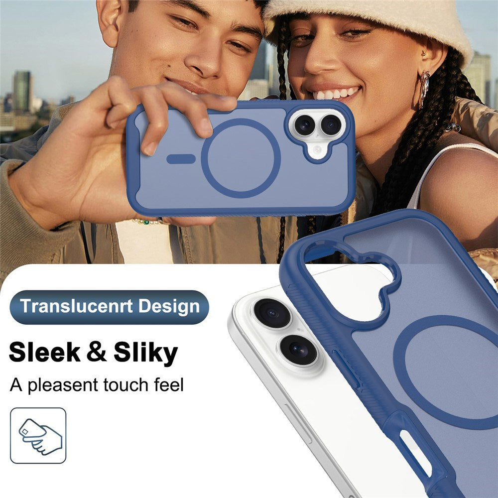 iPhone 17 EIDERWOOD Matt Hybrid Skal med Skärmskyddsram - Blå