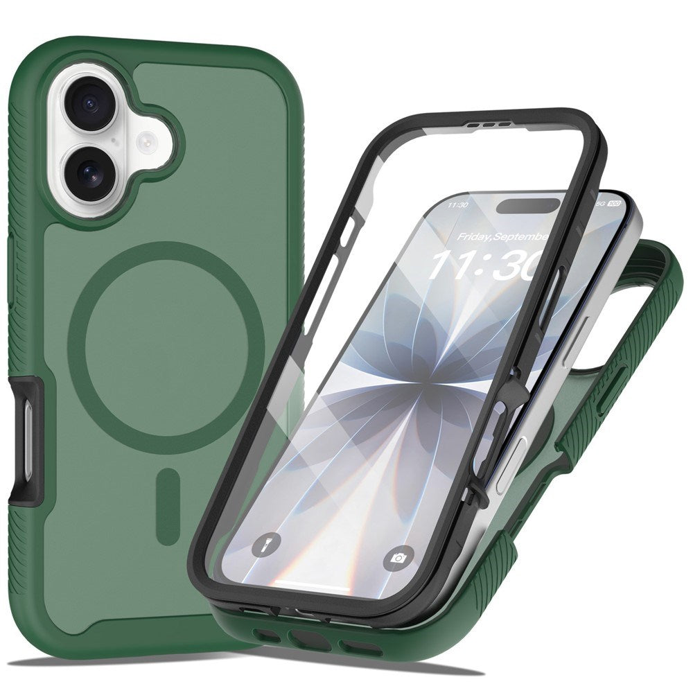 iPhone 17 EIDERWOOD Matt Hybrid Skal med Skärmskyddsram - Grön