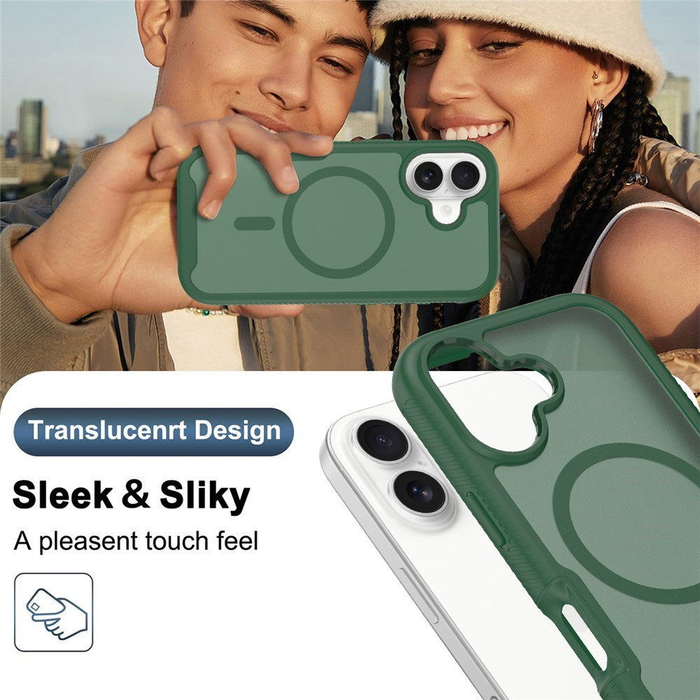 iPhone 17 EIDERWOOD Matt Hybrid Skal med Skärmskyddsram - Grön