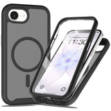 iPhone 17e / 16e EIDERWOOD Matt Hybrid Skal med Skärmskyddsram - Svart