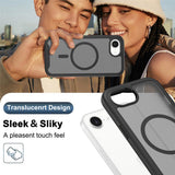 iPhone 17e / 16e EIDERWOOD Matt Hybrid Skal med Skärmskyddsram - Svart