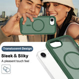 iPhone 17e / 16e EIDERWOOD Matt Hybrid Skal med Skärmskyddsram - Grön