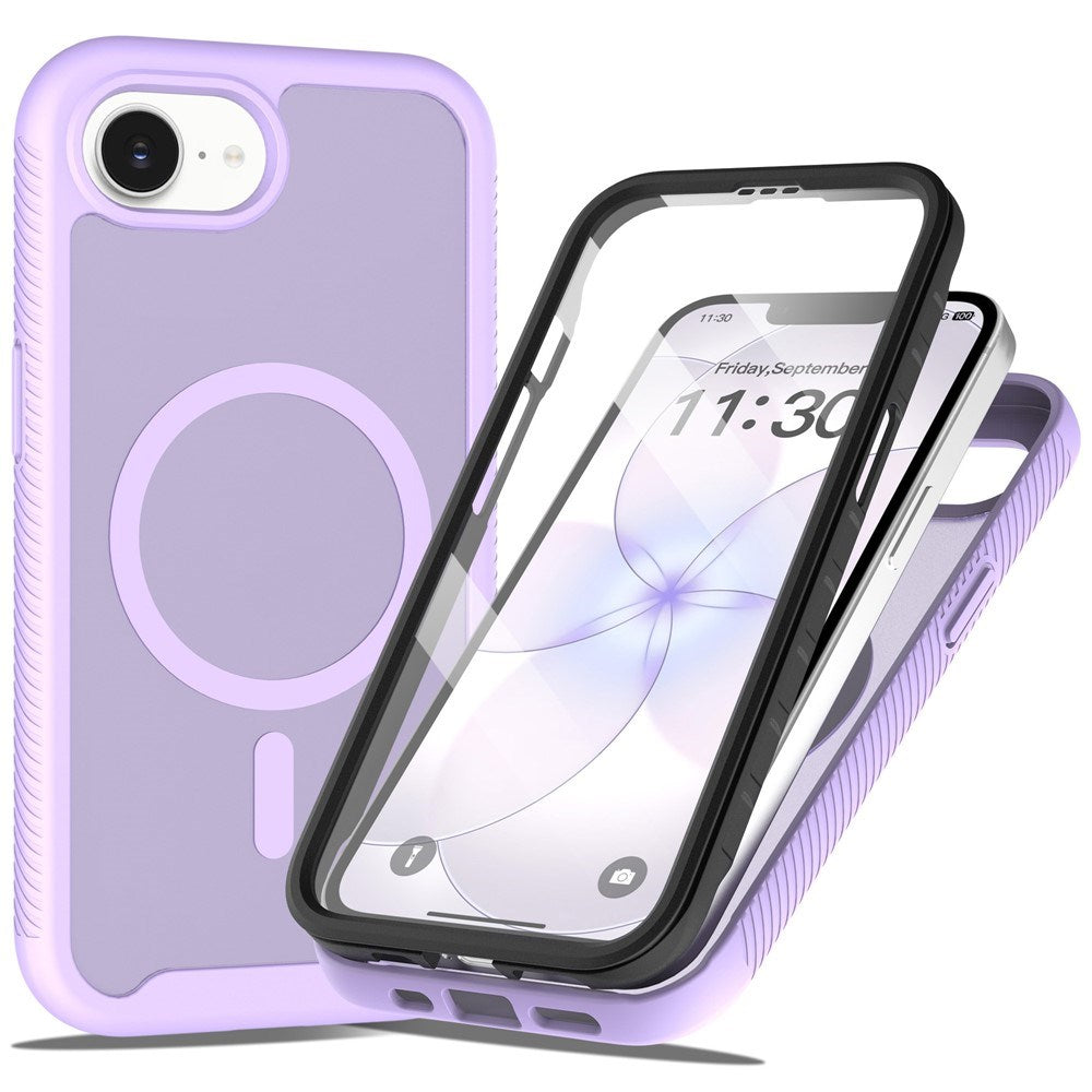 iPhone 17e / 16e EIDERWOOD Matt Hybrid Skal med Skärmskyddsram - Lila