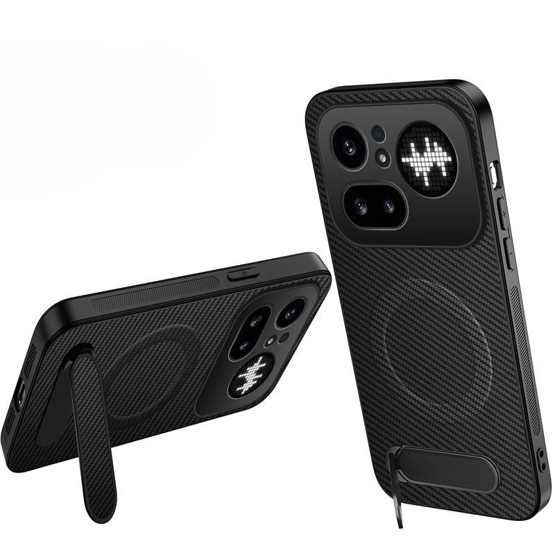 Nothing Phone (4a) Pro EIDERWOOD Hybrid Skal med Stöd - Svart