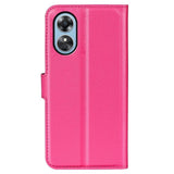 OPPO A17 EIDERWOOD Konstläder Fodral m. Korthållare & Ställfunktion - Pink