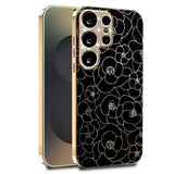 Samsung Galaxy S26 Ultra EIDERWOOD Hybrid Plast Skal m. Blommor & Diamant Kamera - Svart