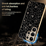 Samsung Galaxy S26 Ultra EIDERWOOD Hybrid Plast Skal m. Blommor & Diamant Kamera - Svart