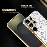 Samsung Galaxy S26 Ultra EIDERWOOD Hybrid Plast Skal m. Blommor & Diamant Kamera - Vit