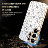 Samsung Galaxy S26 Ultra EIDERWOOD Hybrid Plast Skal m. Blommor & Diamant Kamera - Vit