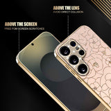 Samsung Galaxy S26 Ultra EIDERWOOD Hybrid Plast Skal m. Blommor & Diamant Kamera - Rosa