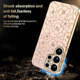 Samsung Galaxy S26 Ultra EIDERWOOD Hybrid Plast Skal m. Blommor & Diamant Kamera - Rosa