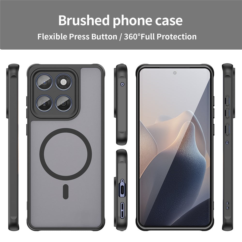 Motorola Moto G77 / G67 EIDERWOOD Hybrid Plast Skal - MagSafe Kompatibel - Svart