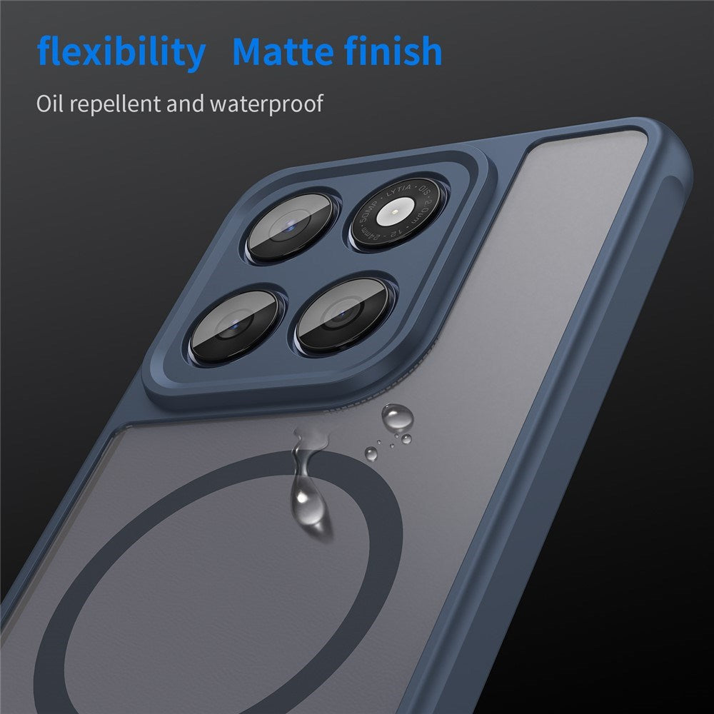 Motorola Moto G77 / G67 EIDERWOOD Hybrid Plast Skal - MagSafe Kompatibel - Blå