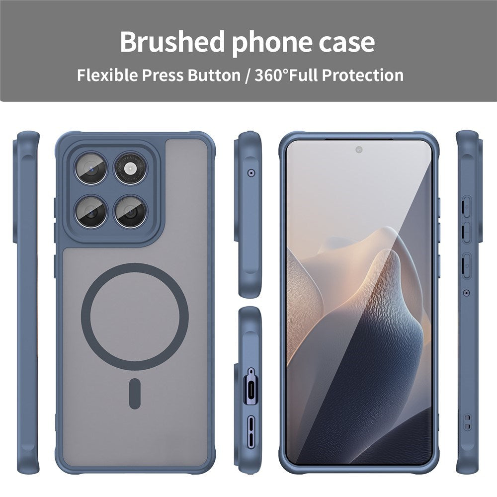Motorola Moto G77 / G67 EIDERWOOD Hybrid Plast Skal - MagSafe Kompatibel - Blå