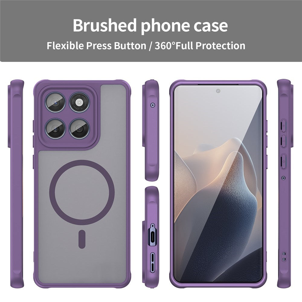 Motorola Moto G77 / G67 EIDERWOOD Hybrid Plast Skal - MagSafe Kompatibel - Lila