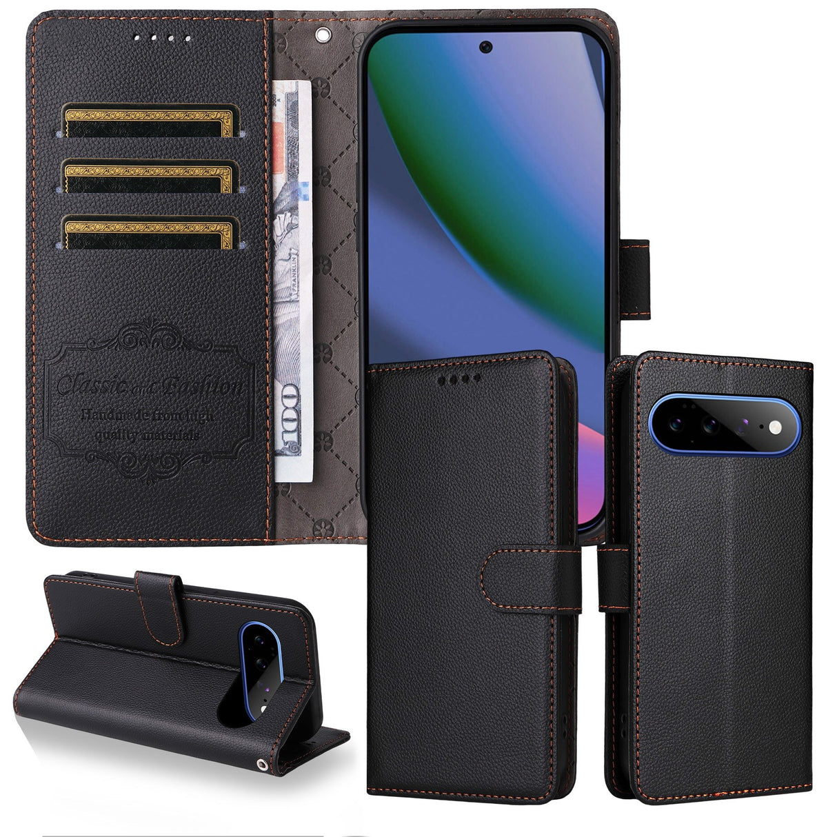 EIDERWOOD Google Pixel 11 Pro XL Fodral - Korthållare & Handledsrem - Svart