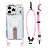 iPhone 17 Pro EIDERWOOD Skal med Stativfunktion & Axel- / Handledsrem - MagSafe Kompatibel - Rosa
