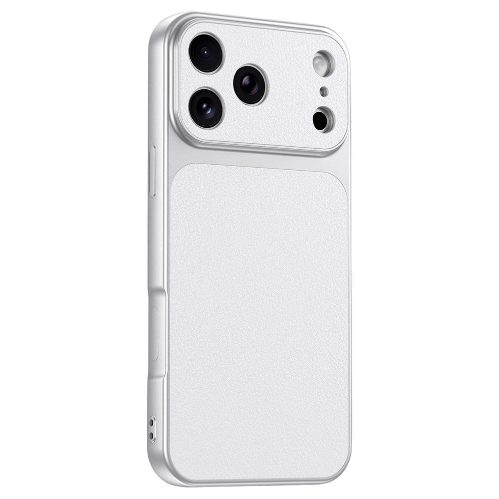 iPhone 17 Pro Max EIDERWOOD Hybrid Bakskal med Konstläder - Vit