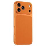 iPhone 17 Pro EIDERWOOD Hybrid Bakskal med Konstläder - Orange
