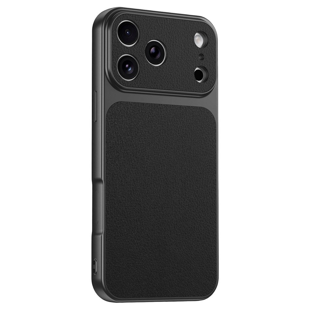 iPhone 17 Pro EIDERWOOD Hybrid Bakskal med Konstläder - Svart