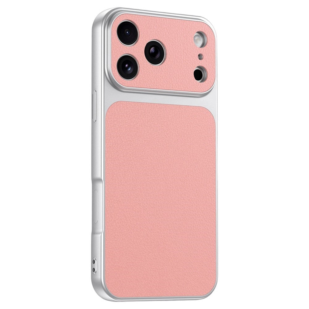 iPhone 17 Pro EIDERWOOD Hybrid Bakskal med Konstläder - Rosa
