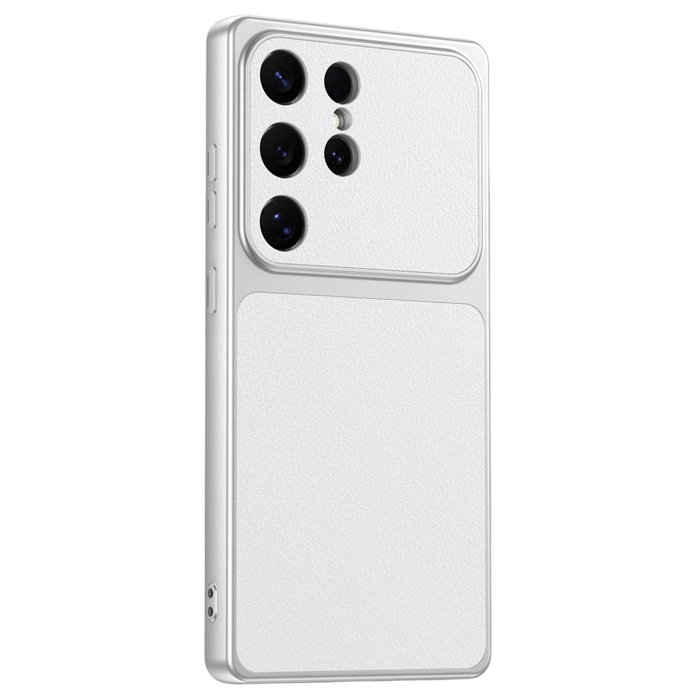 Samsung Galaxy S26 Ultra EIDERWOOD Hybrid Bakskal med Konstläder - Vit