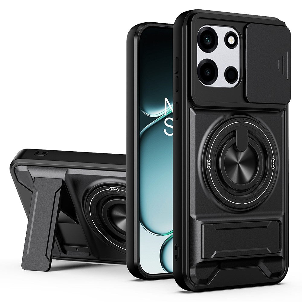 OnePlus Nord CE6 / Nord 6 EIDERWOOD Hybrid Hantverkar Skal m. Kickstand & Cam Slider - MagSafe Kompatbel - Svart