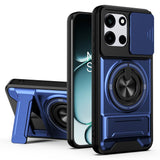 OnePlus Nord CE6 / Nord 6 EIDERWOOD Hybrid Hantverkar Skal m. Kickstand & Cam Slider - MagSafe Kompatbel - Blå