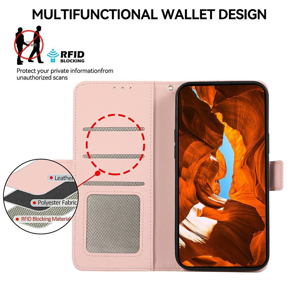 EIDERWOOD Google Pixel 11 Pro XL Fodral med RFID-Blockerare & Korthållare - Rosa