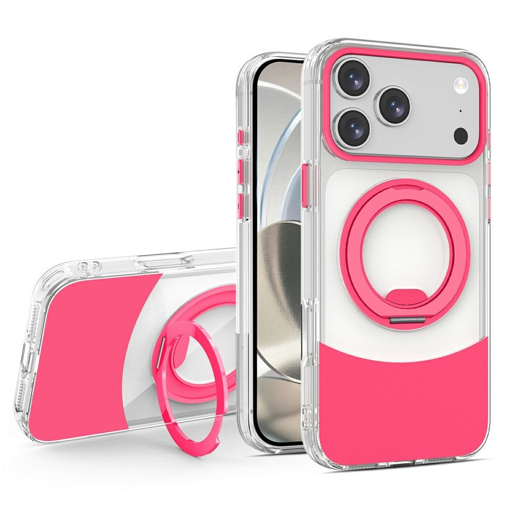 iPhone 17 Pro Max EIDERWOOD Hybrid Skal med Stativfunktion - MagSafe Kompatibel - Genomskinlig / Pink