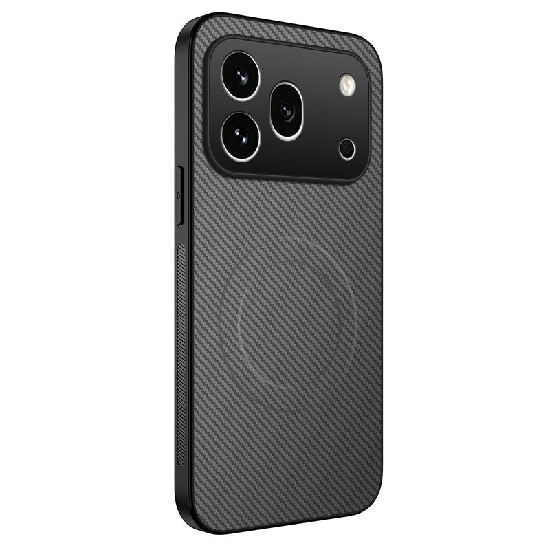 Honor 600 Pro WANLONFENG Skal med Kolfiberstruktur - MagSafe Kompatibel - Grå