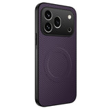 Honor 600 Pro WANLONFENG Skal med Kolfiberstruktur - MagSafe Kompatibel - Lila