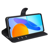 EIDERWOOD Honor X8 (5G) Konstläder Flip Fodral m. Korthållare & Ställfunktion - Svart