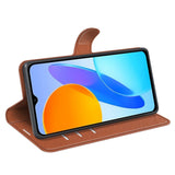 EIDERWOOD Honor X8 (5G) Konstläder Flip Fodral m. Korthållare & Ställfunktion - Brun