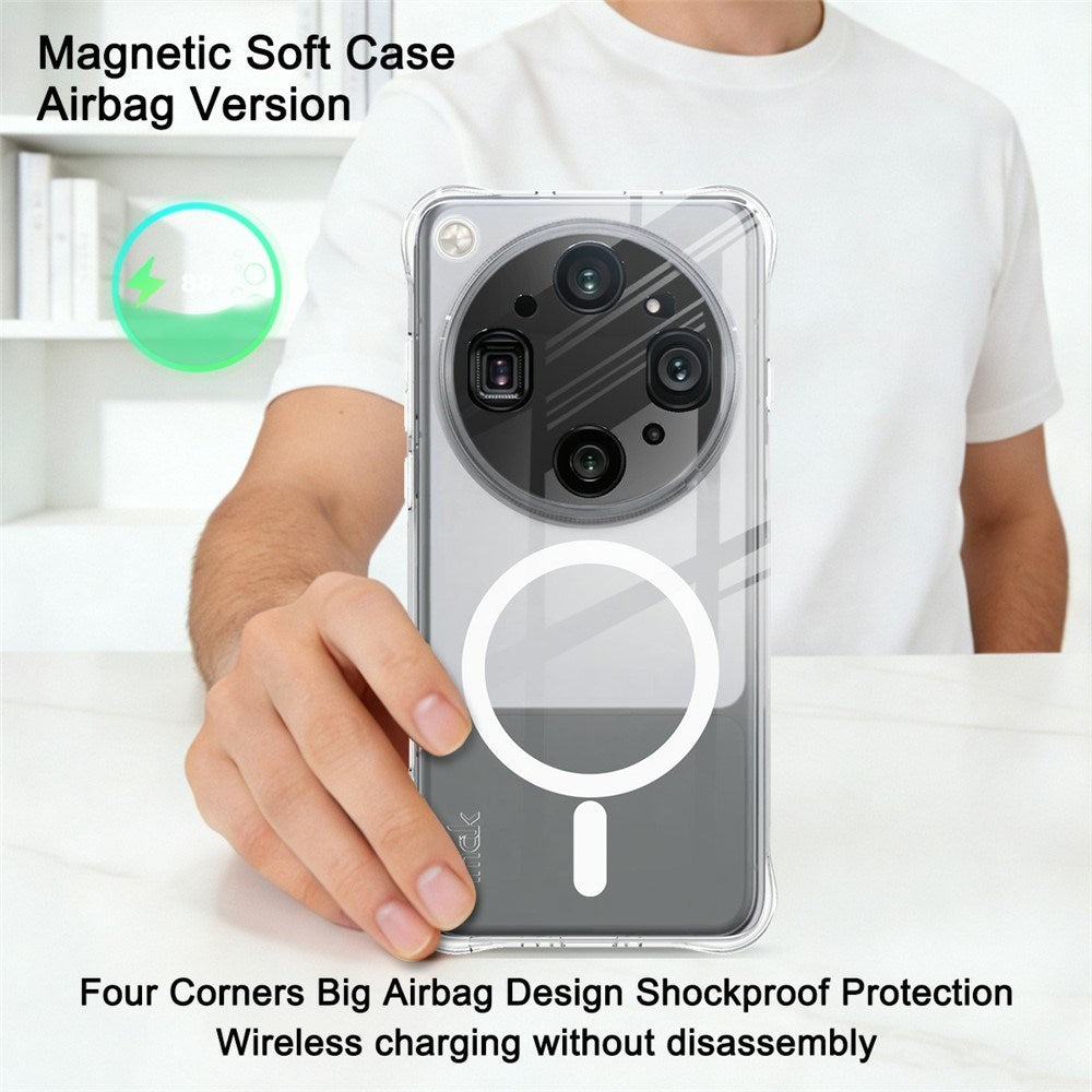 OPPO Find X9 Ultra IMAK Flexibelt Plast Skal - MagSafe Kompatibel - Genomskinlig