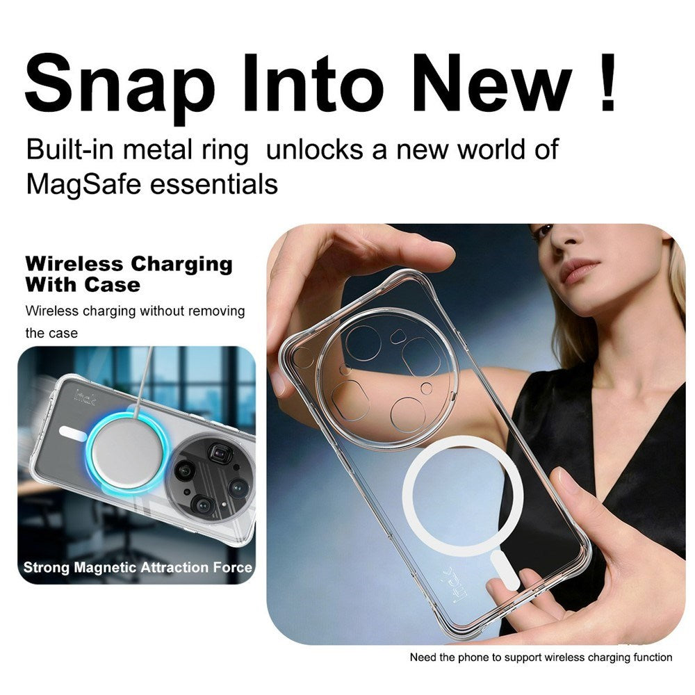 OPPO Find X9 Ultra IMAK Flexibelt Plast Skal - MagSafe Kompatibel - Genomskinlig