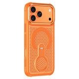 iPhone 17 Pro EIDERWOOD Hybridskal med Värmeavledning & 360° Roterande Stativ - MagSafe Kompatibel - Orange