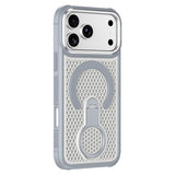 iPhone 17 Pro EIDERWOOD Hybridskal med Värmeavledning & 360° Roterande Stativ - MagSafe Kompatibel - Vit