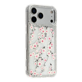 iPhone 17 Pro Max EIDERWOOD Hybridskal med Strass & Blommönster - Genomskinlig / Körsbärsblommor