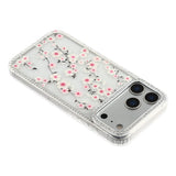 iPhone 17 Pro Max EIDERWOOD Hybridskal med Strass & Blommönster - Genomskinlig / Körsbärsblommor