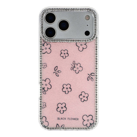 iPhone 17 Pro Max EIDERWOOD Hybridskal med Strass & Blommönster - Rosa / Blommor