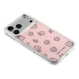 iPhone 17 Pro Max EIDERWOOD Hybridskal med Strass & Blommönster - Rosa / Blommor