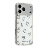 iPhone 17 Pro Max EIDERWOOD Hybridskal med Strass & Blommönster - Vit / Blommor