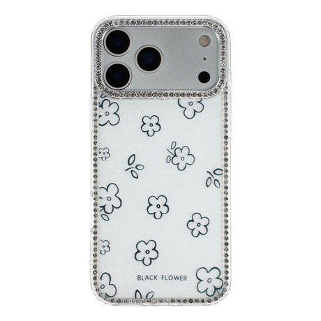 iPhone 17 Pro Max EIDERWOOD Hybridskal med Strass & Blommönster - Vit / Blommor