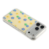iPhone 17 Pro Max EIDERWOOD Hybridskal med Strass & Blommönster - Gul / Tulpaner