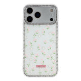 iPhone 17 Pro Max EIDERWOOD Hybridskal med Strass & Blommönster - Vit / Vårblommor