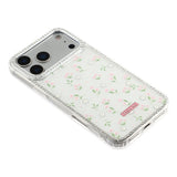 iPhone 17 Pro Max EIDERWOOD Hybridskal med Strass & Blommönster - Vit / Vårblommor