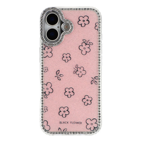 iPhone 17 EIDERWOOD Hybridskal med Strass & Blommönster - Rosa / Blommor